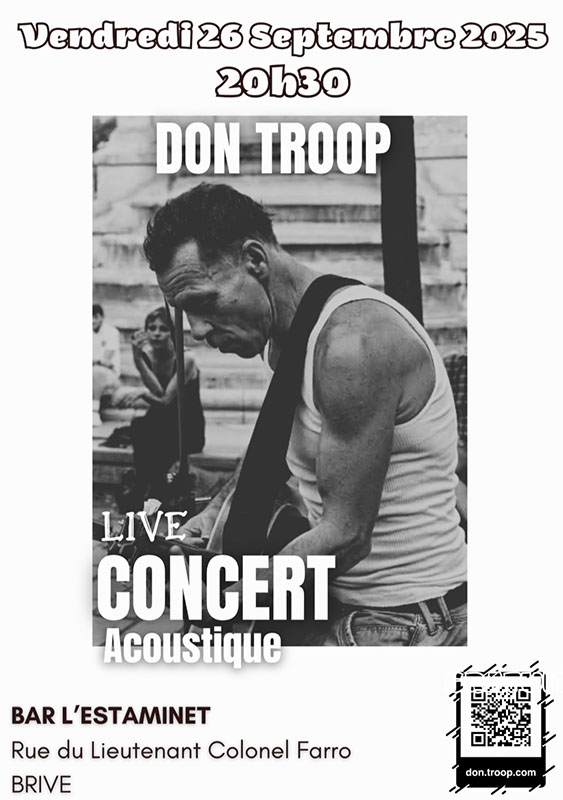 Don Troop en concert à ESTAMINET le 26 septembre 2025
